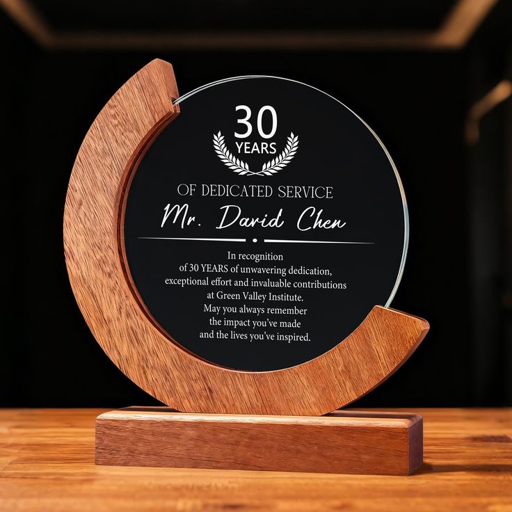 Wooden & Acrylic Award Plaque